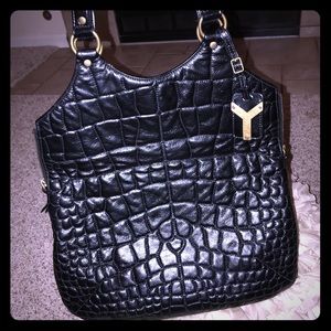 Auth YSL Tribute tote croc embossed LRG SIZE!😍